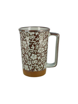 MUG FLEURS FEUILLES BRUN - JAPON LA ROUTE DU THÉ VERSAILLES