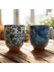 SET 2 TASSES ÉVENTAILS  - JAPON