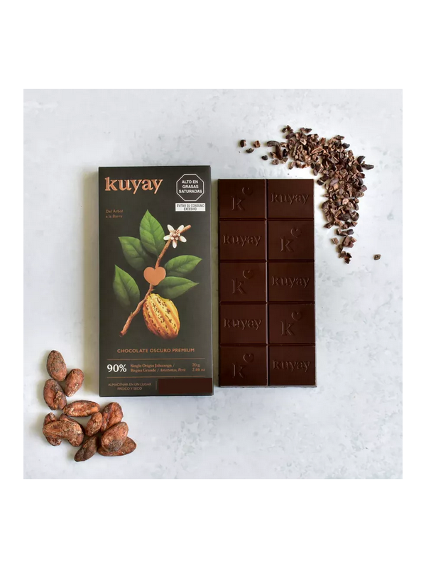Chocolat Noir 90% Premium - Pérou 70g La Route du Thé Versailles