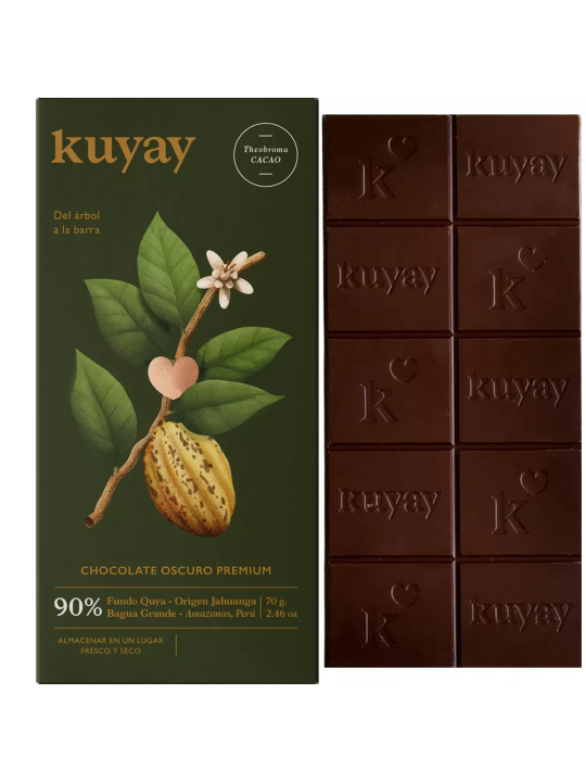 Chocolat Noir 90% Premium - Pérou 70g La Route du Thé Versailles