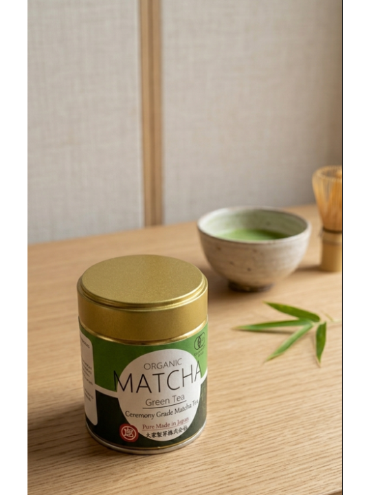 BOITE 30g MATCHA DE CÉRÉMONIE BIO JAPON - La Route du Thé Versailles