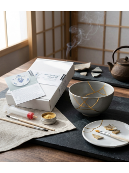 KIT KINTSUGI OR - COFFRET RÉPARATION JAPONAISE - La Route du Thé Versailles