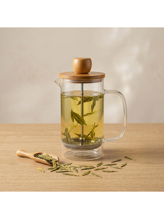 THÉIÈRE À PISTON EN VERRE 350ML - La Route du Thé Versailles