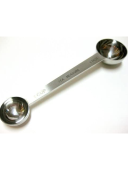 CUILLÈRE À MESURE DOUBLE EN INOX - La Route du Thé Versailles
