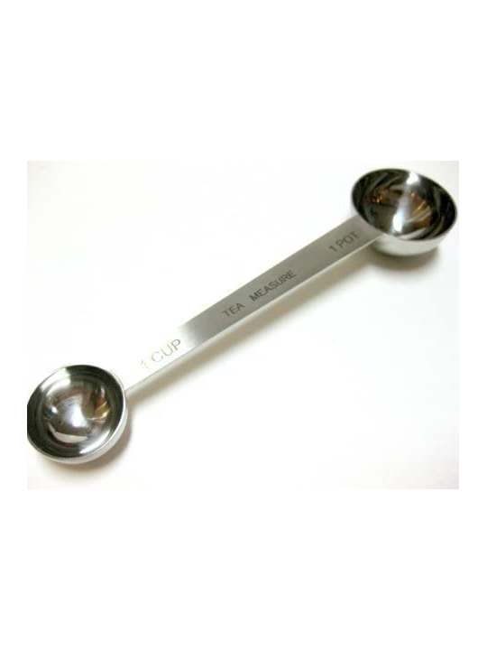 CUILLÈRE À MESURE DOUBLE EN INOX - La Route du Thé Versailles