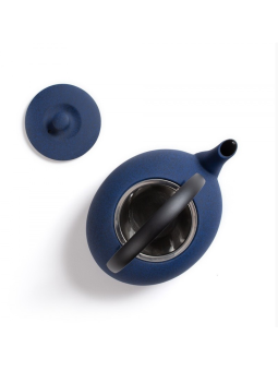THÉIÈRE EN FONTE JAPONAISE WAZUQU - BLEU AZUR